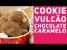 COOKIE DE CHOCOLATE RECHEADO DE CARAMELO (Cookie Vulcão) – Receitas de Minuto #338